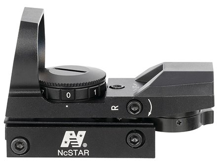 NcStar D4B Red Four Reticle Reflex Optic Black Anodized 24x34mm Red Multi Reticle