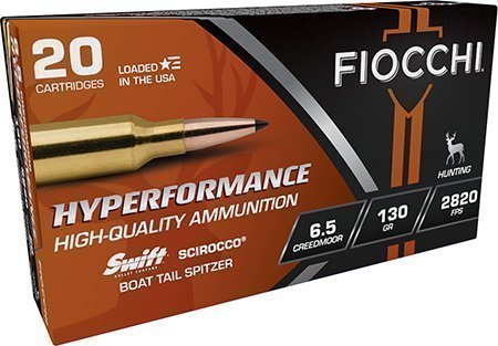 Fiocchi Hyperformance 6.5 Creedmoor 130 grain Swift Scirocco II ballistic tip ammunition