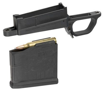 Magpul MAG569-BLK Bolt Action Mag Well  made of Polymer with Black Finish for Magpul Hunter 700L Magnum Stock Includes PMAG 5 AC Magazine