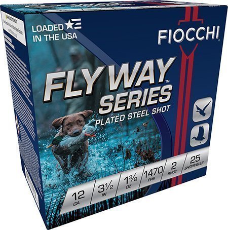 Fiocchi Flyway Steel 12 Gauge 3.5 in 1-3/8 oz #2 shot ammunition