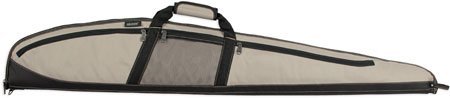 Bulldog BD225 Plus Shotgun Case made of Water-Resistant Nylon with Taupe Finish & Black Trim, Padding, 3 Exterior Pockets & Full Length Zipper 52" L x 1.50" W x 9" H Exterior Dimensions