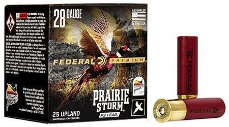 Federal Premium Prairie Storm 28 Gauge #6 copper-plated lead shot ammunition
