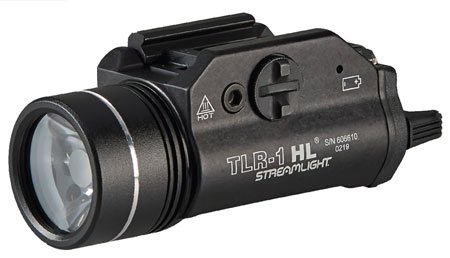 Streamlight 69889 TLR-1 HL Dual Remote Kit Black Anodized Aluminum, For Handguns, 1000 Lumens White LED Bulb, 283 Meters Beam, Picatinny Rail Mount