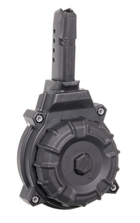 ProMag DRMA14 Standard  50rd Drum, 9mm Luger, Compatible w/Glock 43, Black DuPont Zytel Polymer