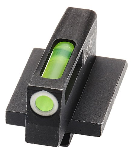 HiViz GPN301 LiteWave H3 Tritium/LitePipe GP100 Front Sight Black | Green Tritium with White Outline Front Sight