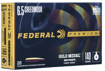Federal Gold Medal 6.5 Creedmoor 140-grain Berger Hybrid Target ammunition