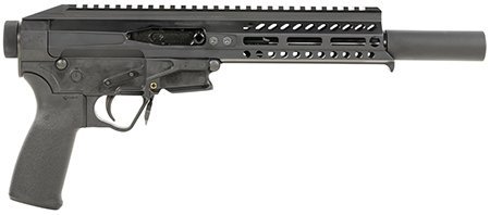 Patriot Ordnance Factory 01837 Rebel  22 LR 8" Black Anodized Upper Rec Polymer Lower Rec QD End Cap Black MFT Grip Right Hand