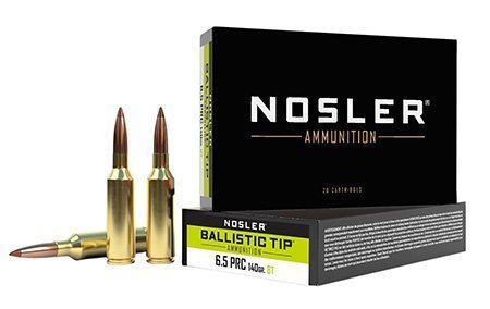 Nosler Ballistic Tip 6.5 PRC 140-grain Ballistic Tip (polymer-tipped) ammunition