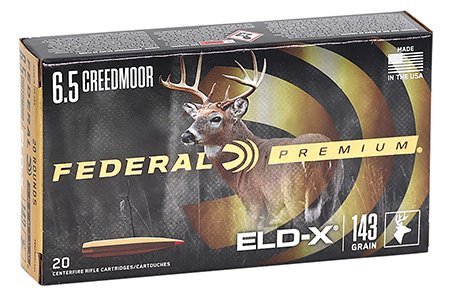 Federal Premium ELD-X 6.5 Creedmoor 143-grain Polymer Tip Boat Tail ammunition