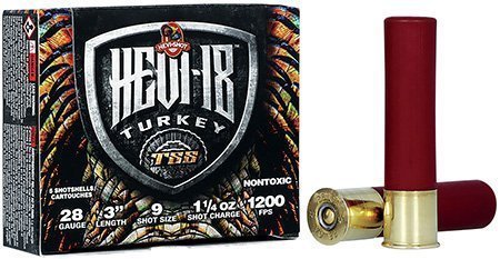 HEVI-Shot HEVI-18 TSS 28 Gauge 3in 1-1/4oz #9 tungsten turkey shotshells