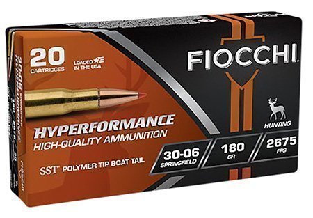 Fiocchi .30-06 Springfield 180-grain Super Shock Tip (SST) ammunition