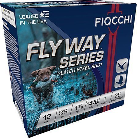 Fiocchi Flyway 12 Gauge 3-1/2 inch 1-3/8oz #1 Steel shotshells