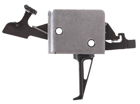 CMC Triggers 92504 Drop-In Two-Stage Flat Trigger with 2 lbs Draw Weight & Black/Silver Finish for AR-15/AR-10