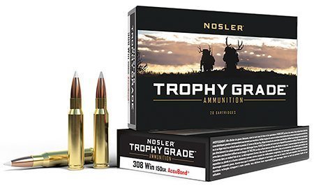 Nosler Trophy Grade .308 Winchester 150-grain AccuBond polymer-tipped ammunition