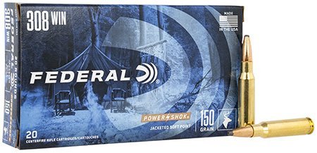 Federal Power-Shok .308 Win 150-grain Jacketed Soft Point ammunition