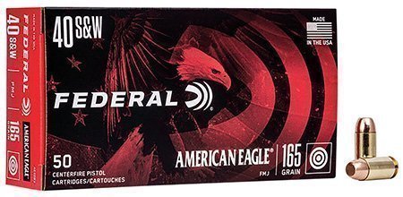 Federal American Eagle .40 S&W 165-grain FMJ ammunition