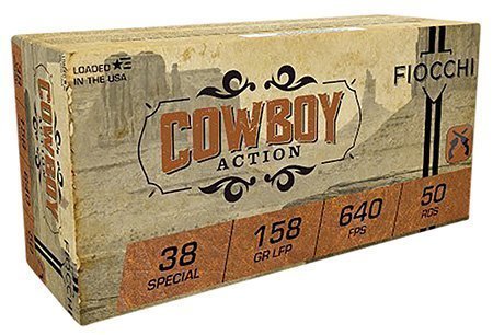 Fiocchi Cowboy Action .38 Special 158-grain Lead Flat Point (LFP) ammunition 50rd