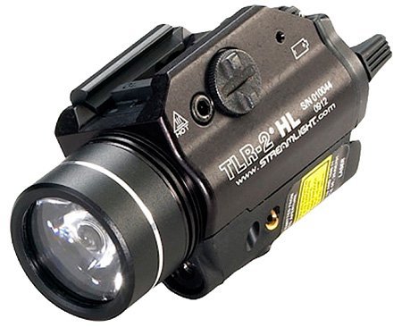 Streamlight 69261 TLR-2 HL Weapon Light w/Laser Handgun 1000 Lumens White LED Red Laser Black Anodized
