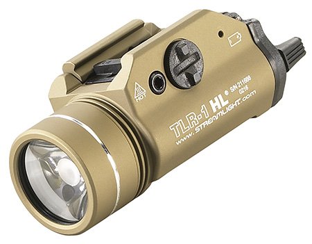 Streamlight 69266 TLR-1 HL Weapon Light Flat Dark Earth Aluminum, 1000 Lumens, White LED Bulb, 283 Meters Beam