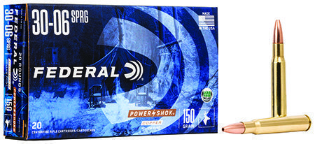Federal Power-Shok .308 Win 150-grain Copper Hollow Point (CHP) ammunition