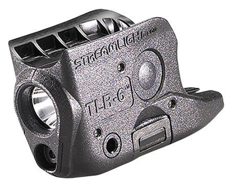 Streamlight 69270 TLR-6 Weapon Light w/Laser Fits Glock 42/43 100 Lumens Output White LED Light Red Laser 89 Meters Beam Black Polymer