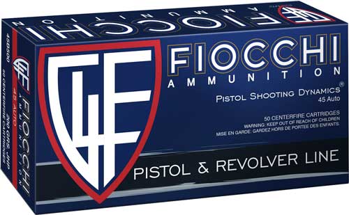 Fiocchi 45 ACP 200-grain Jacketed Hollow Point 50-round box