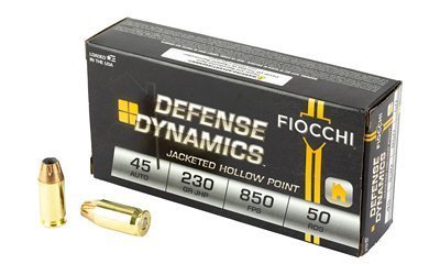 Fiocchi 45 ACP 230-grain Jacketed Hollow Point (JHP) 50-round box