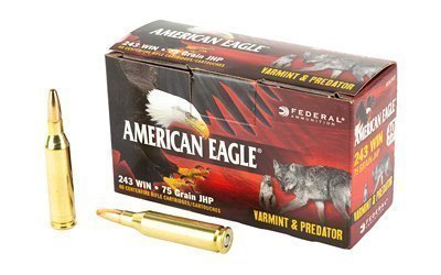 Federal American Eagle Varmint & Predator .243 Winchester 75-grain JHP ammunition
