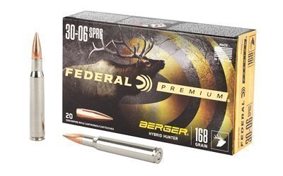 Federal Premium 30-06 Springfield 168 gr Berger Hybrid Hunter ammunition