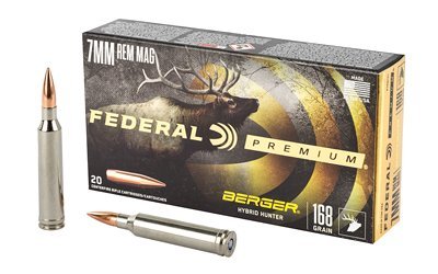Federal Premium Berger Hybrid Hunter 7mm Remington Magnum 168 grain ammunition