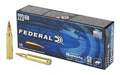 Federal Varmint & Predator 223 Rem 53-grain Hornady V-Max ammunition