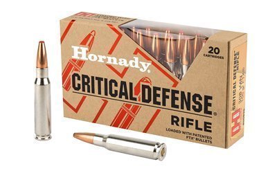 Hornady Critical Defense .308 Winchester 155-grain FTX polymer-tipped ammunition