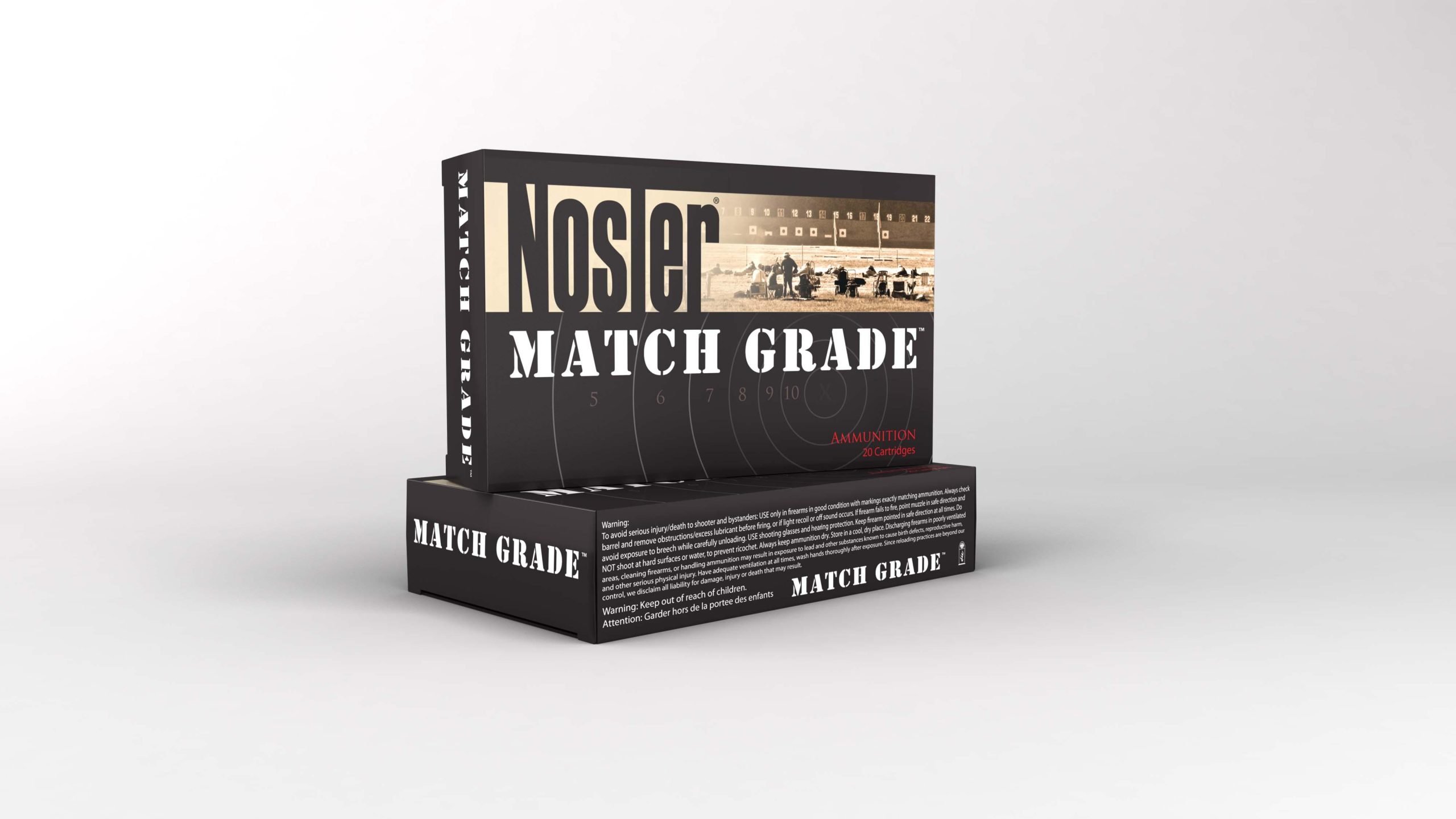Nosler Match Grade 28 Nosler 168-grain HPBT jacketed hollow point ammunition