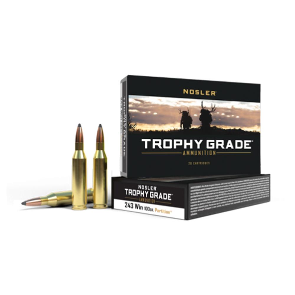 Nosler Trophy Grade .243 Winchester 100-grain Polymer-Tipped Partition ammunition
