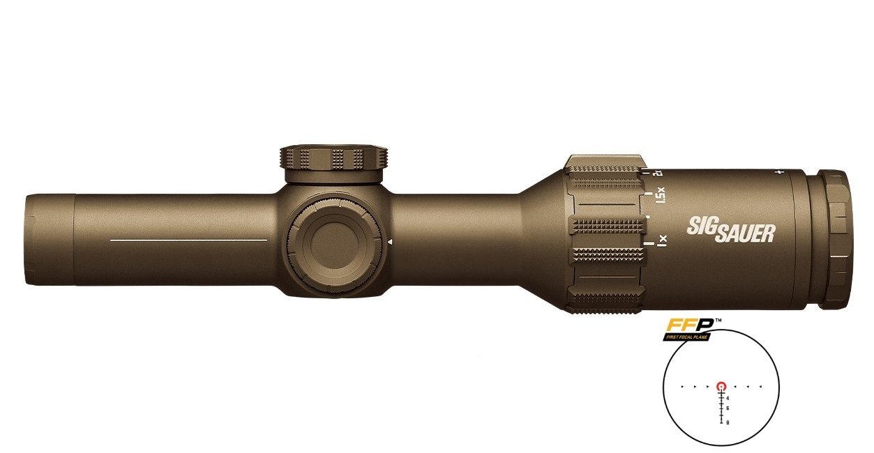 Sig Sauer Tango6T 1-6x24 LPVO rifle scope illuminated horseshoe dot FDE