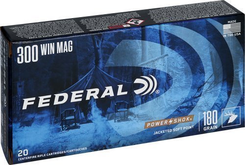 Federal Power-Shok 300 Win Mag 180-grain Jacketed Soft Point ammunition