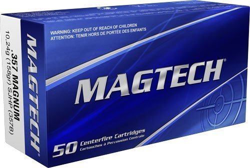 Magtech 357 Magnum 158-grain SJHP ammunition 50-round box