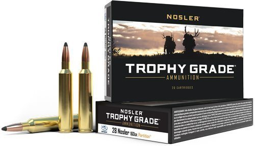 Nosler Trophy Grade 28 Nosler 160-grain ammunition 20 rounds