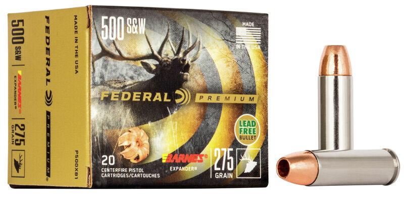 Federal Premium P500XB1 .500 S&W Magnum 275 gr Barnes Expander BRX ammunition