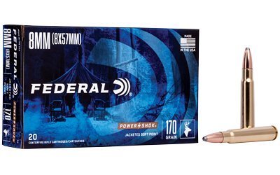 Federal Power-Shok 8mm Mauser 170-grain Jacketed Soft Point ammunition