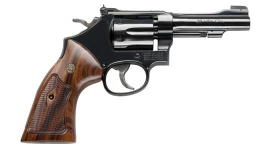 S&W Classics M48 Handgun  .22 WMR 6rd Capacity 4" Blued Barrel Wood Grip