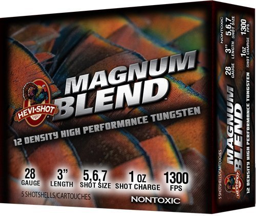 HEVI-Shot Magnum Blend 28 Gauge 3in 1oz #5/6/7 TSS shotshells