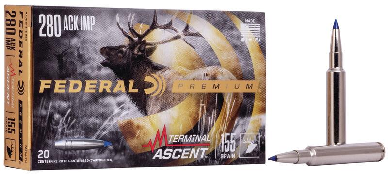 Federal Premium Terminal Ascent .280 Ackley Improved 155-grain Terminal Ascent ammunition