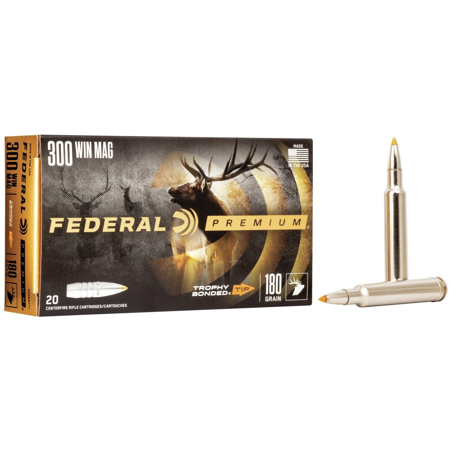 Federal Premium 300 Win Mag 180-grain Trophy Bonded Tip ammunition