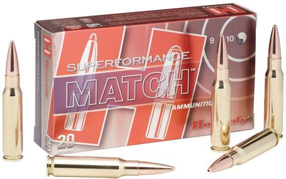 Hornady Superformance Match 5.56 NATO 75-grain BTHP ammunition