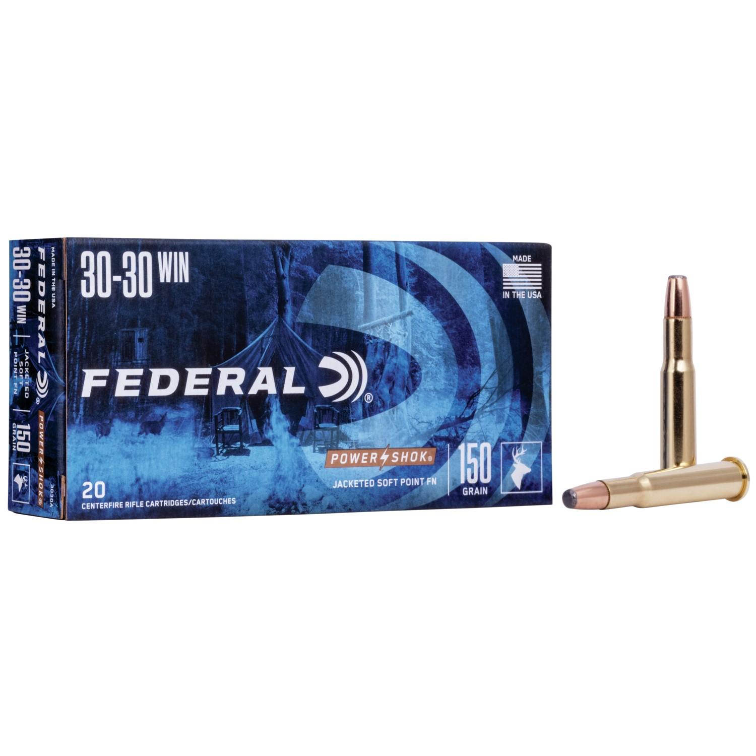 Federal Power-Shok .30-30 Winchester 150-grain Jacketed Soft Point ammunition