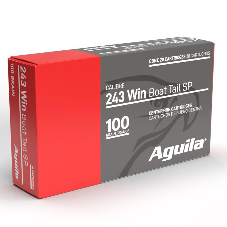 Aguila .243 Winchester InterLock Boat Tail Soft Point ammunition