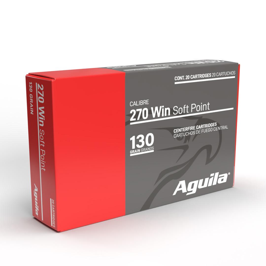 Aguila .270 Winchester 130-grain InterLock Boat Tail Soft Point ammunition 20rd box