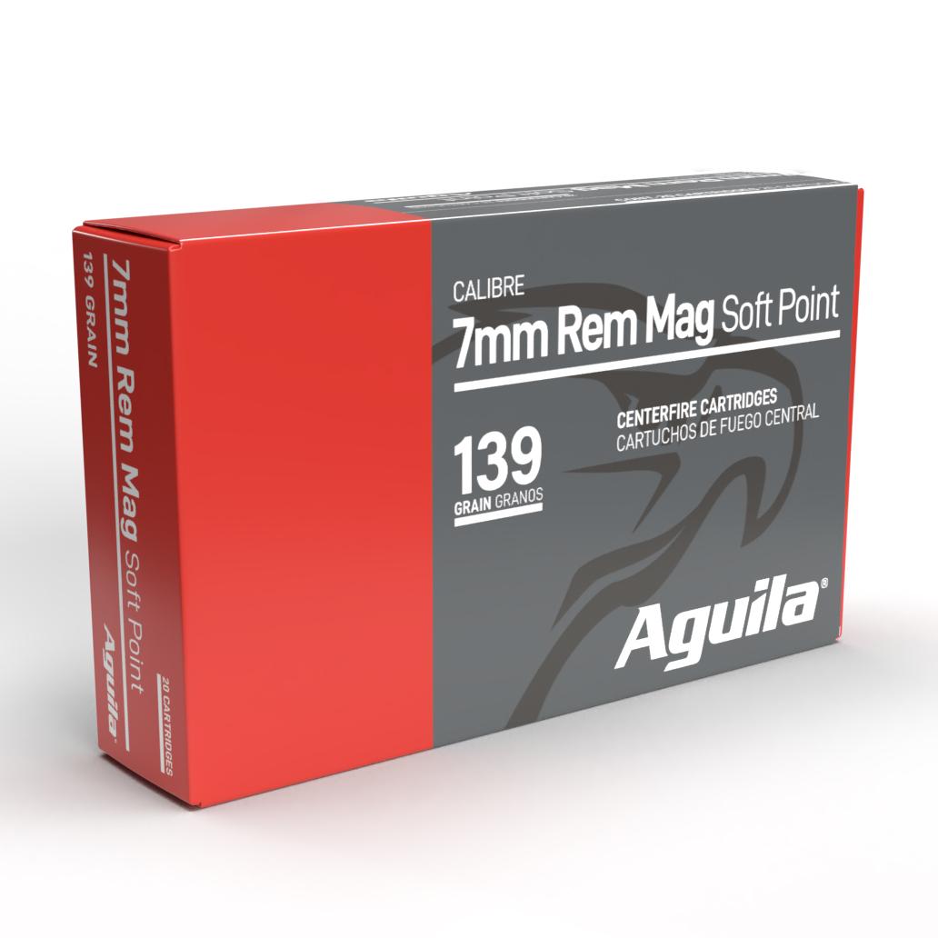 Aguila 7mm Rem Mag 139-grain InterLock Boat Tail Soft Point ammunition