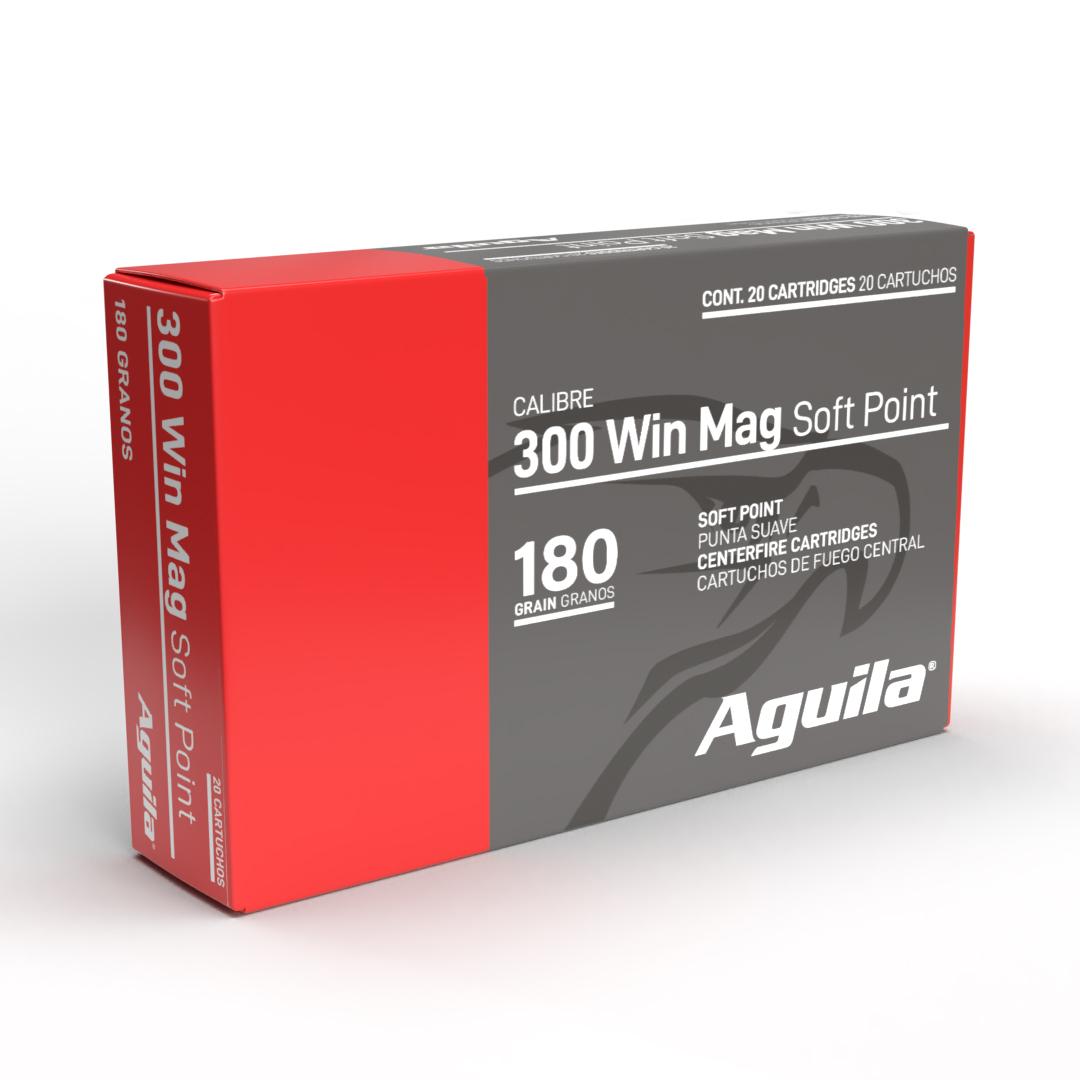 Aguila 300 Win Mag 180-grain InterLock Soft Point Boat Tail ammunition 20 rounds